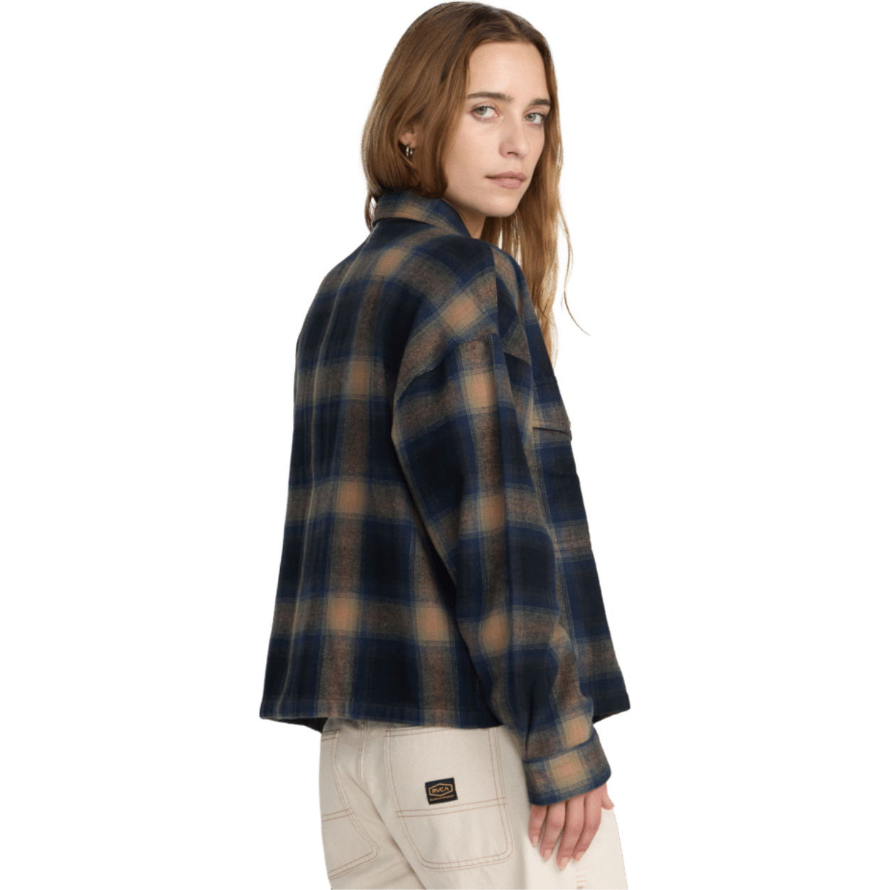 2026 RVCA Womens Bonito Boxy Flannel 23B053650 - Black